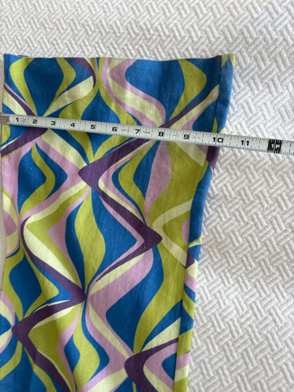 Zara hippy chic Graphic Print Pants - Blue Green Purple - Picture 5 of 7